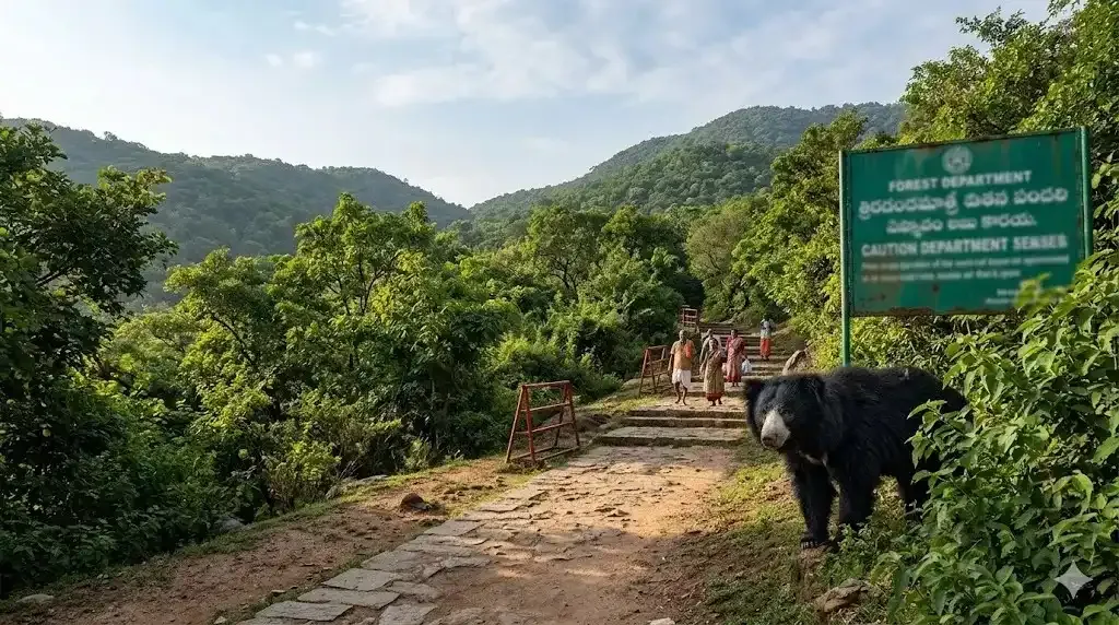 Bear Spotted at Alipiri, Tirumala — Devotees Alert! Safety Precautions & Guidelines — News