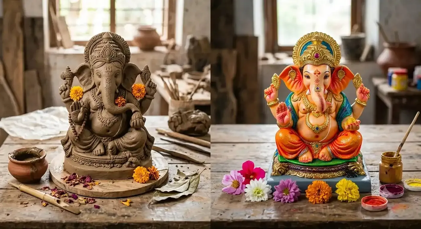 Eco-Friendly Clay Ganesha vs PoP — How to Choose & Make Your Own — Ganesh Chaturthi
