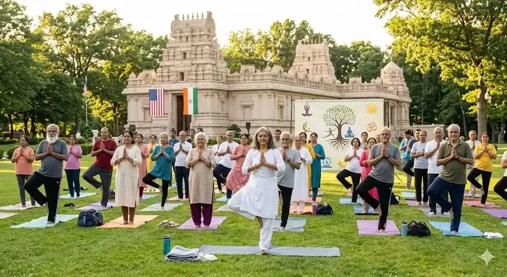 International Day of Yoga 2026 (June 21): US Hindu Temples & NRIs Celebrate “Yoga for Healthy Ageing” — News