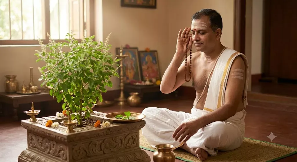 గాయత్రీరహితో విప్రో న స్పృశేత్ తులసీదలమ్ – శ్లోకం అర్థం మరియు గాయత్రీ మంత్ర ప్రాముఖ్యత — స్తోత్రమ్, పూజలు, వ్రతాలు