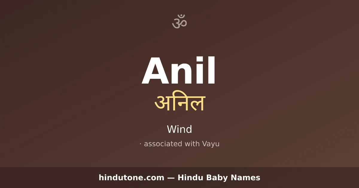 Anil — Hindu Boy Names with A