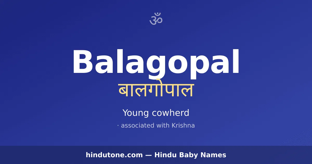 Balagopal — Hindu Boy Names with B