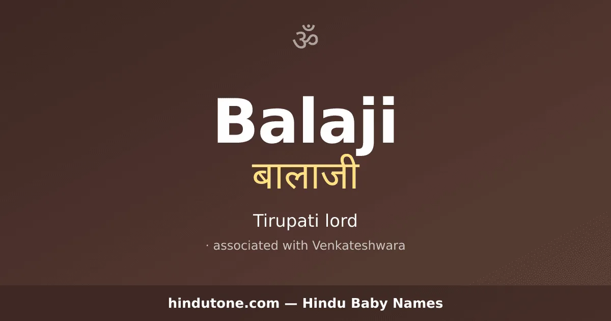 Balaji — Hindu Boy Names with B