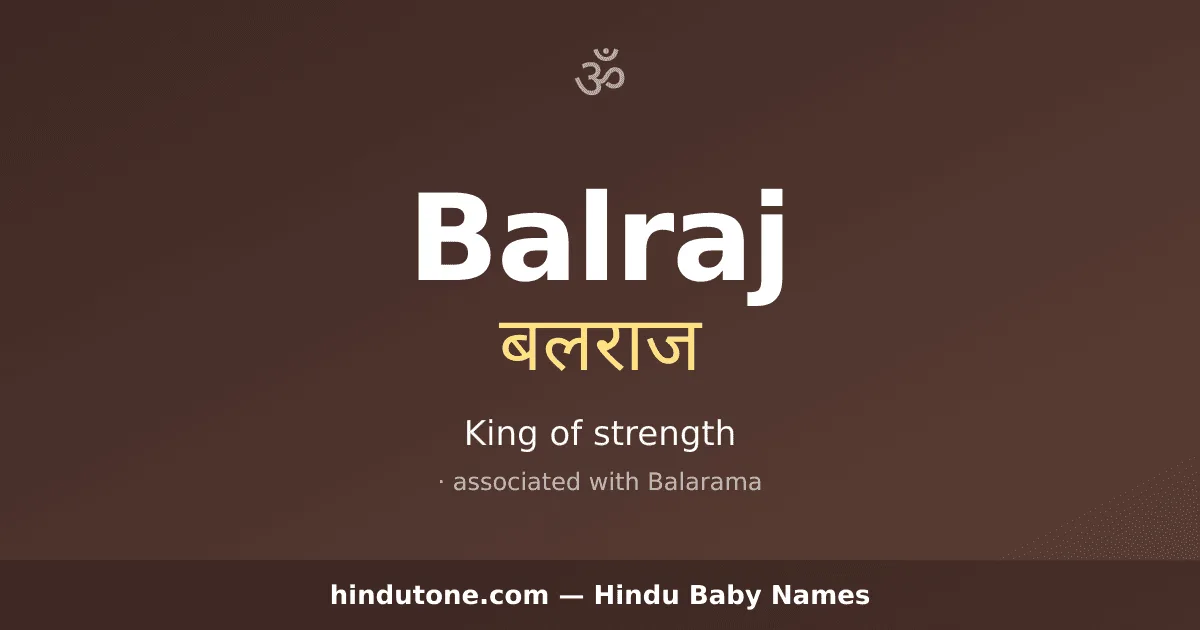 Balraj — Hindu Boy Names with B
