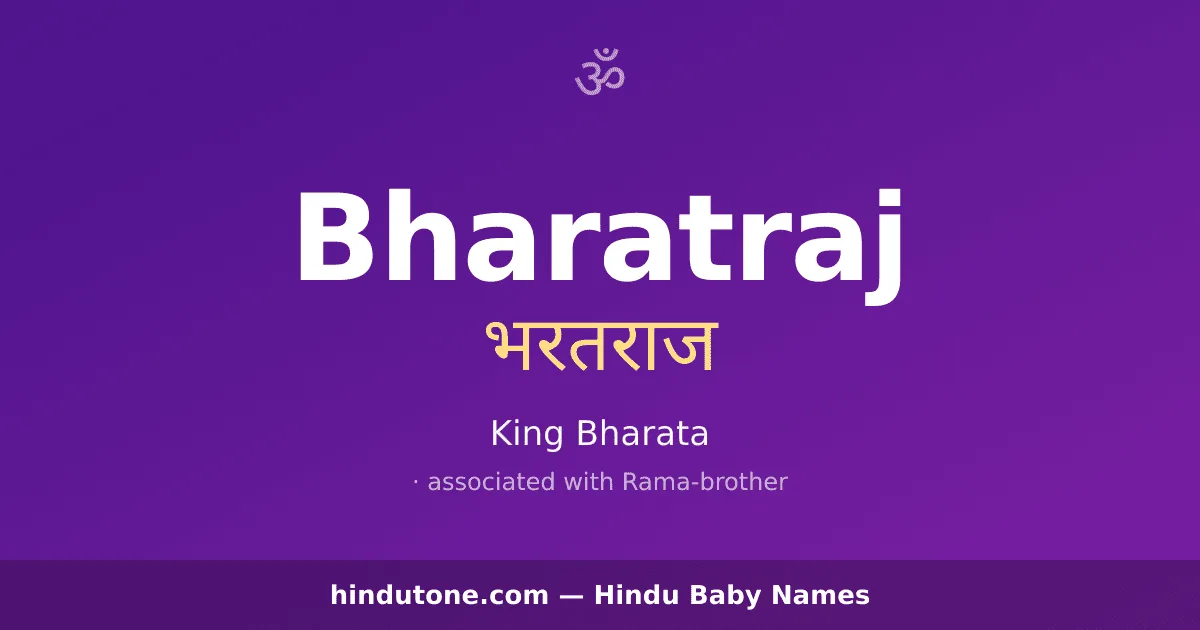 Bharatraj — Hindu Boy Names with B