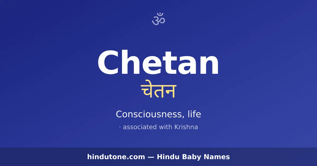 Chetan — Hindu Boy Names with C