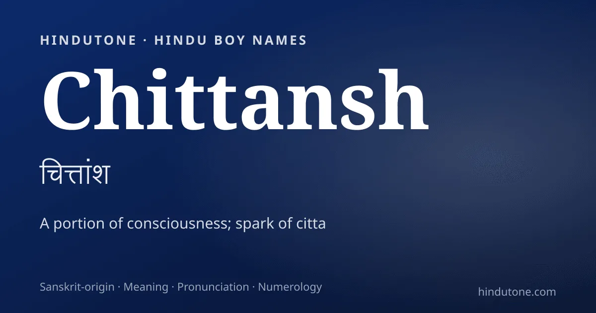 Chittansh — Hindu Boy Names with C