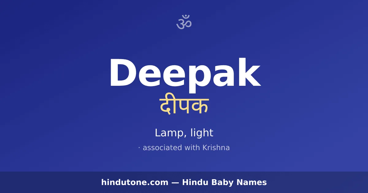 Deepak — Hindu Boy Names with D