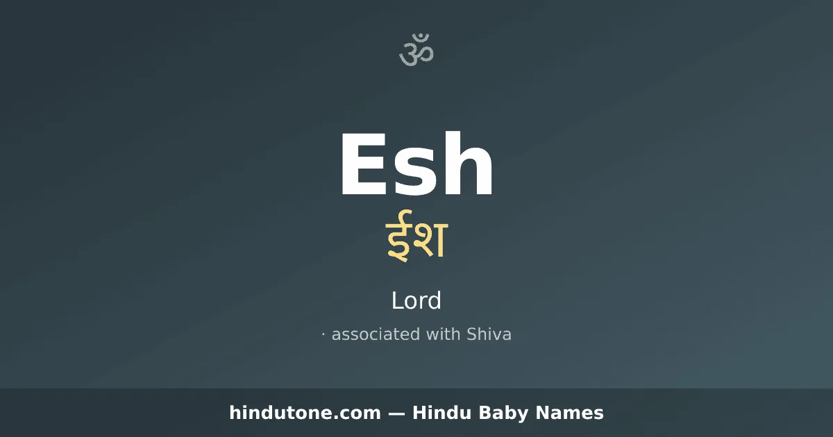 Esh — Hindu Boy Names with E