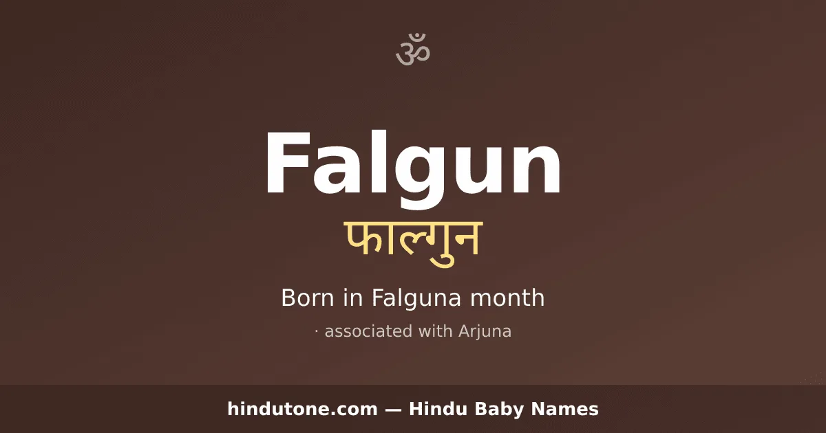 Falgun — Hindu Boy Names with F