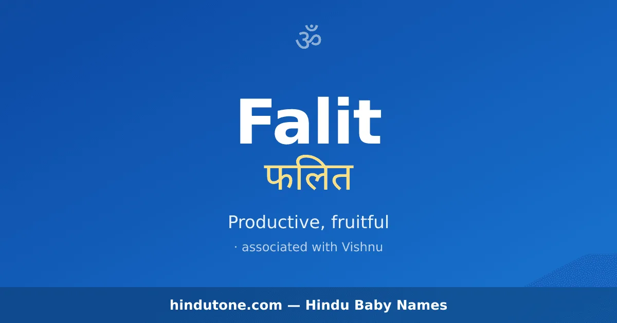 Falit — Hindu Boy Names with F