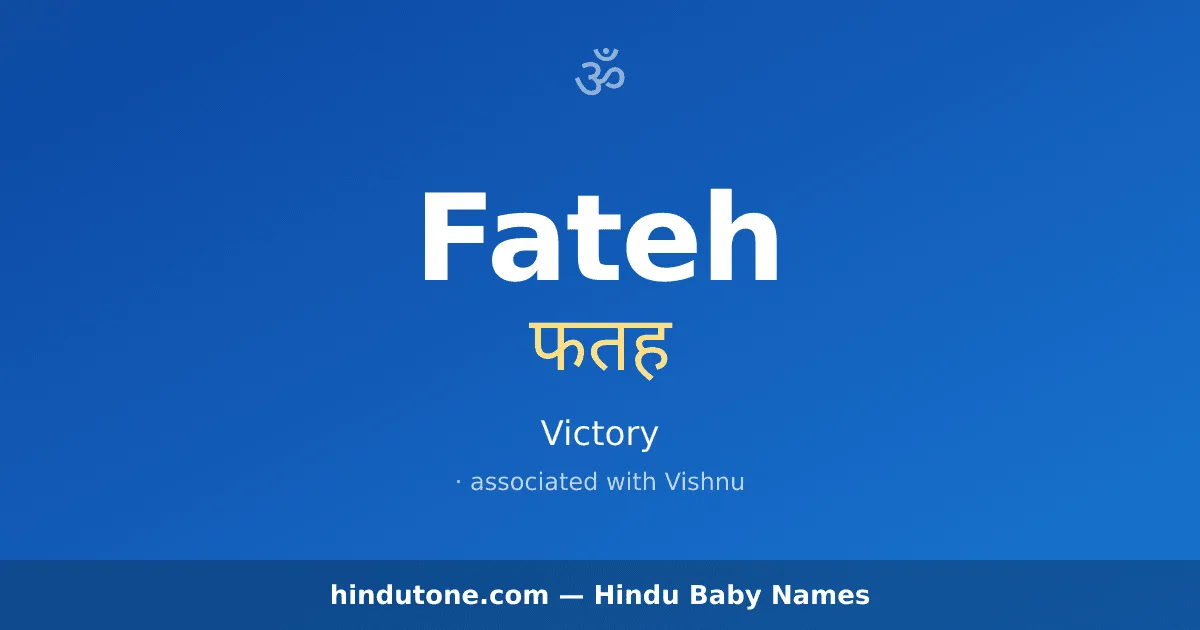 Fateh — Hindu Boy Names with F