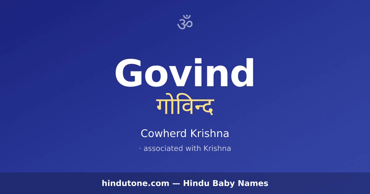 Govind — Hindu Boy Names with G