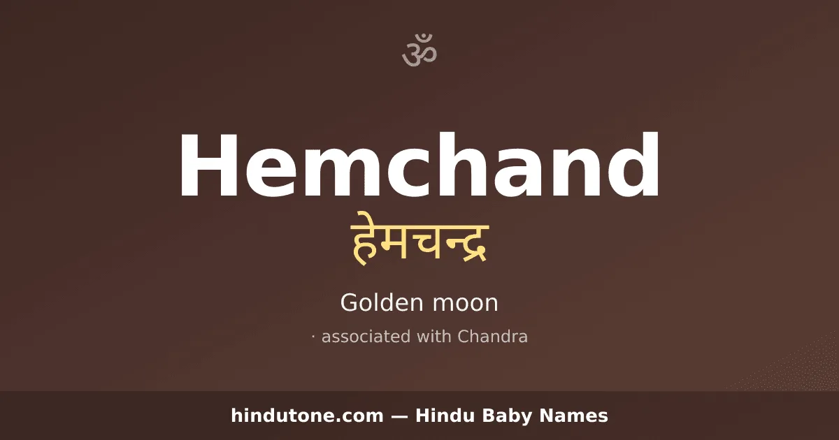 Hemchand — Hindu Boy Names with H