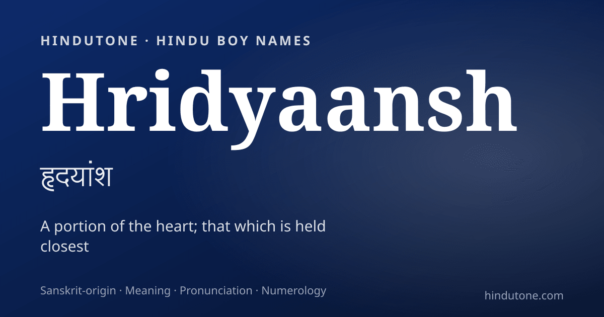 Hridyaansh