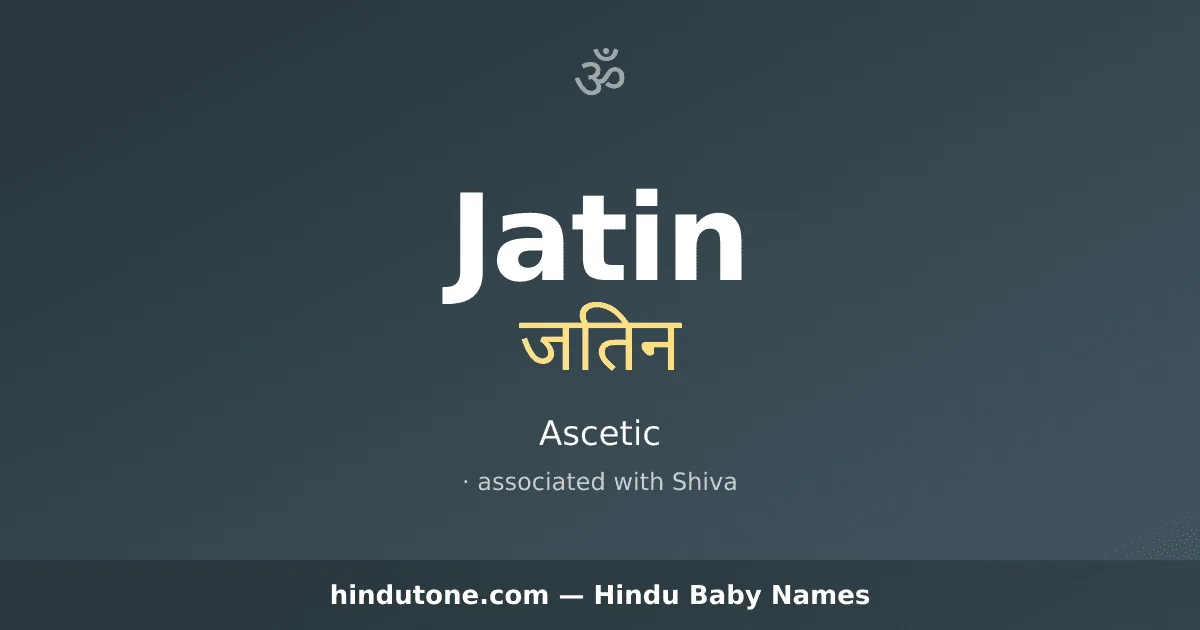 Jatin — Hindu Boy Names with J