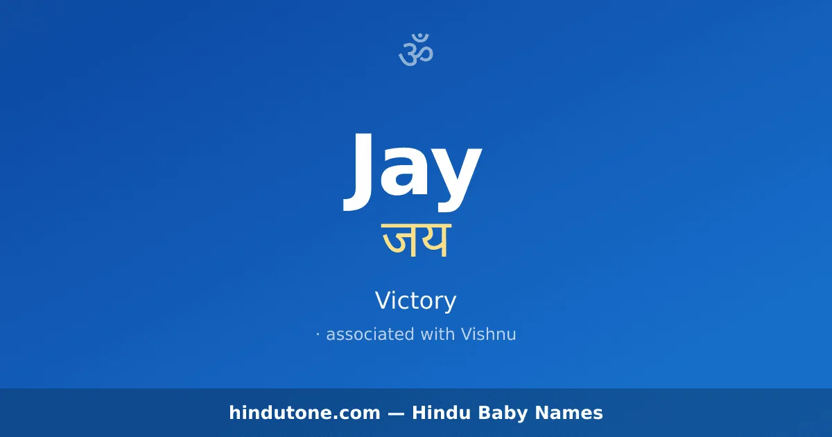 Jay — Hindu Boy Names with J