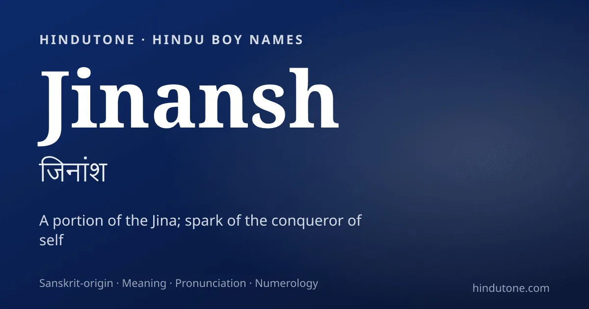 Jinansh — Hindu Boy Names with J