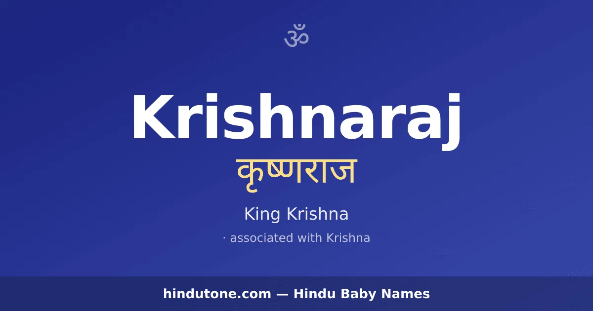 Krishnaraj — Hindu Boy Names with K