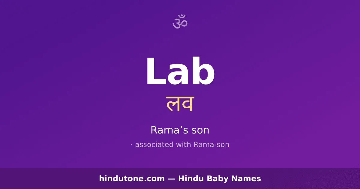 Lab — Hindu Boy Names with L