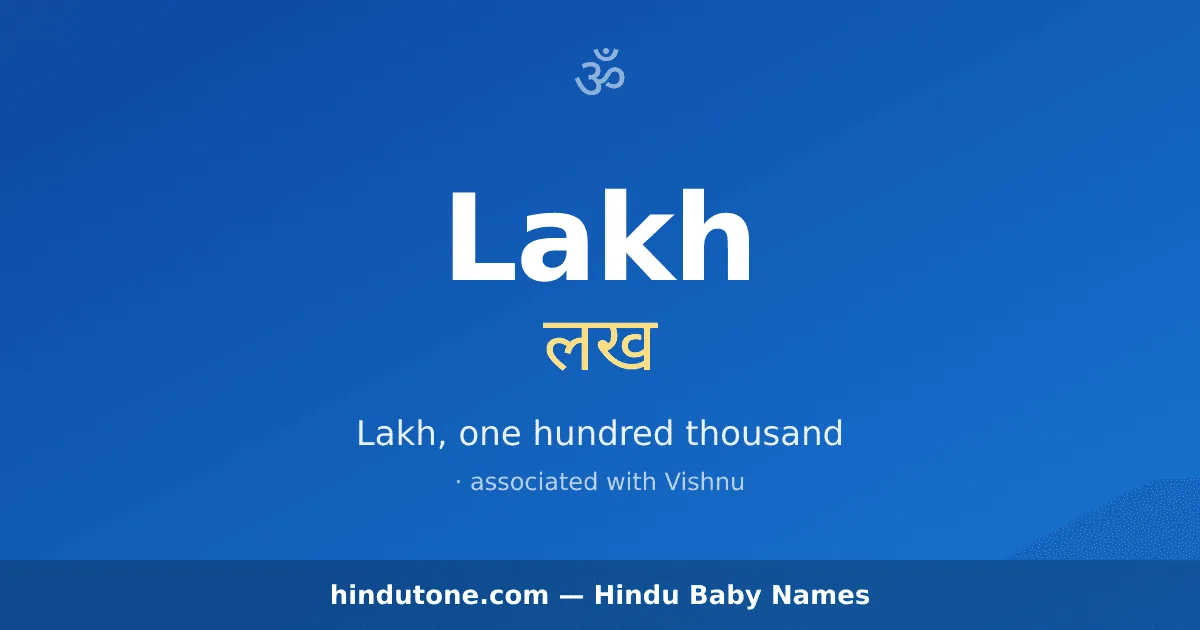 Lakh — Hindu Boy Names with L