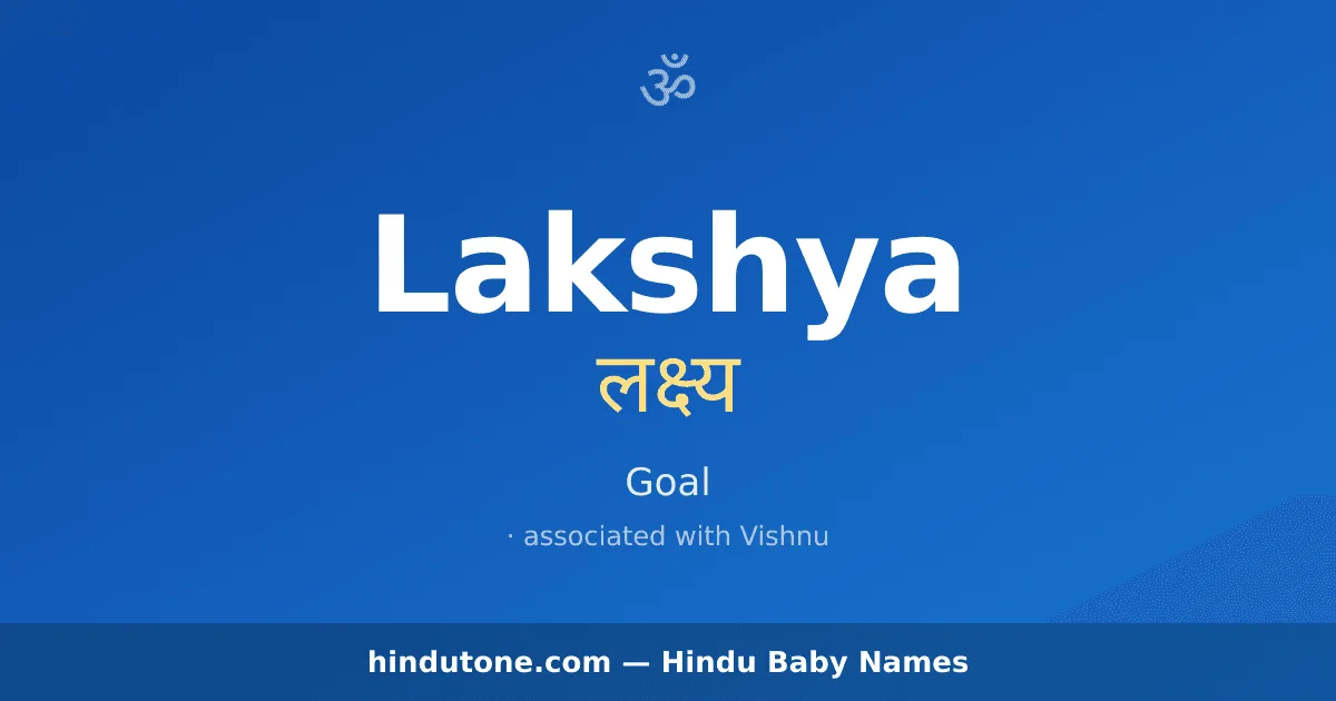 Lakshya — Hindu Boy Names with L