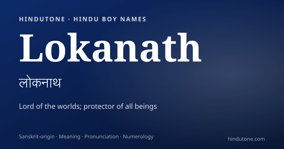 Lokanath — Hindu Boy Names with L