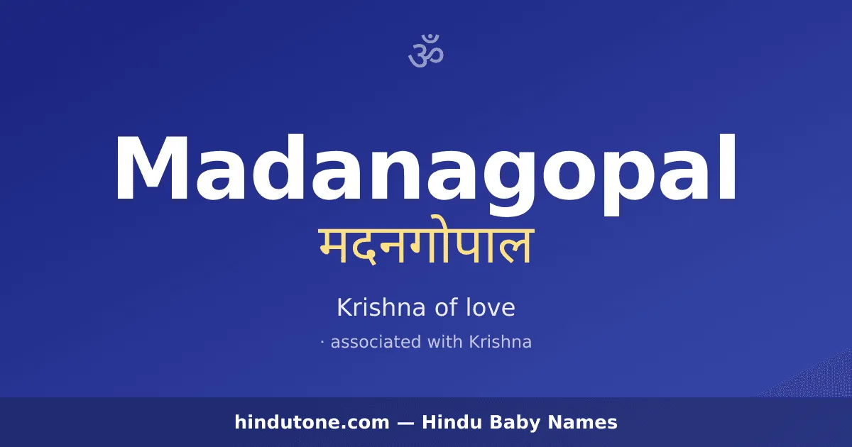 Madanagopal — Hindu Boy Names with M