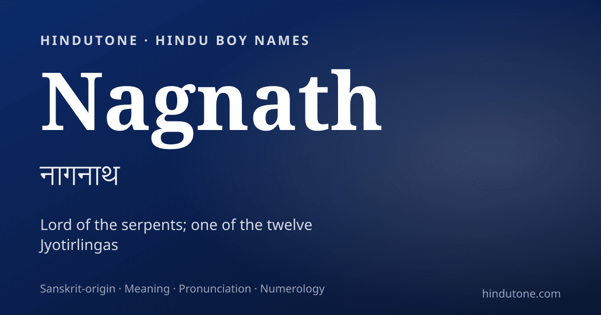 Nagnath — Hindu Boy Names with N