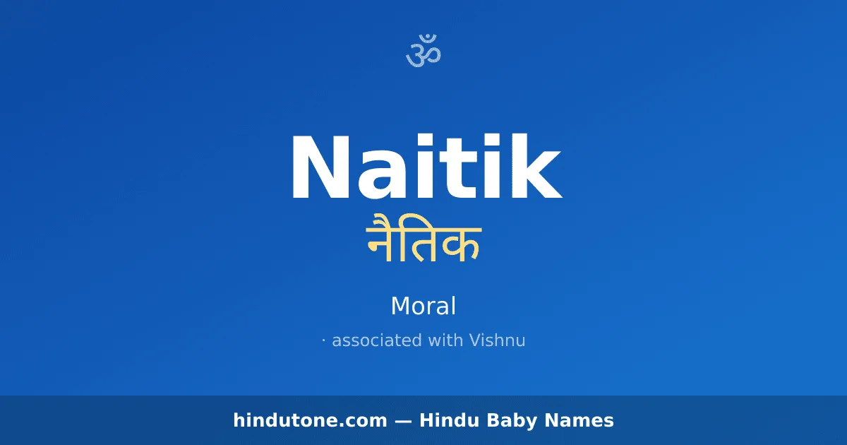Naitik — Hindu Boy Names with N