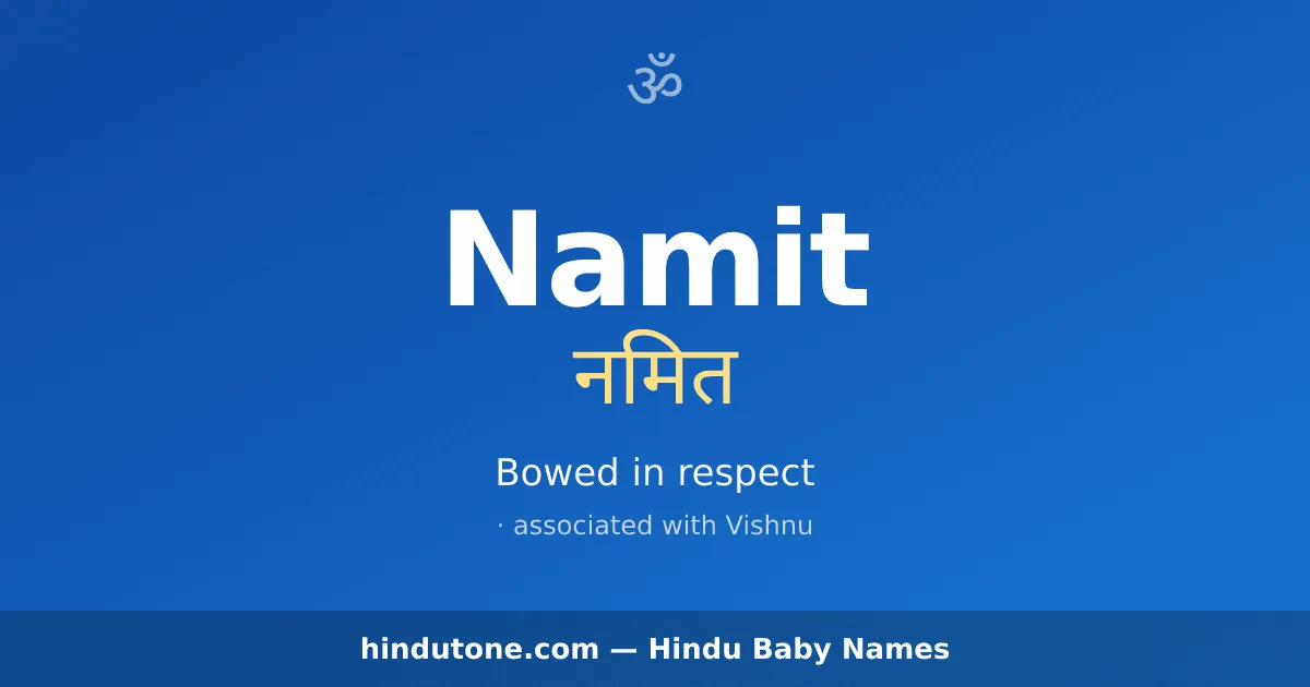 Namit — Hindu Boy Names with N
