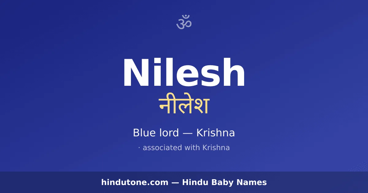 Nilesh — Hindu Boy Names with N