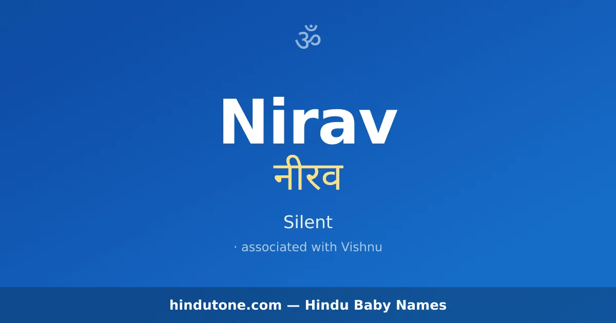 Nirav — Hindu Boy Names with N
