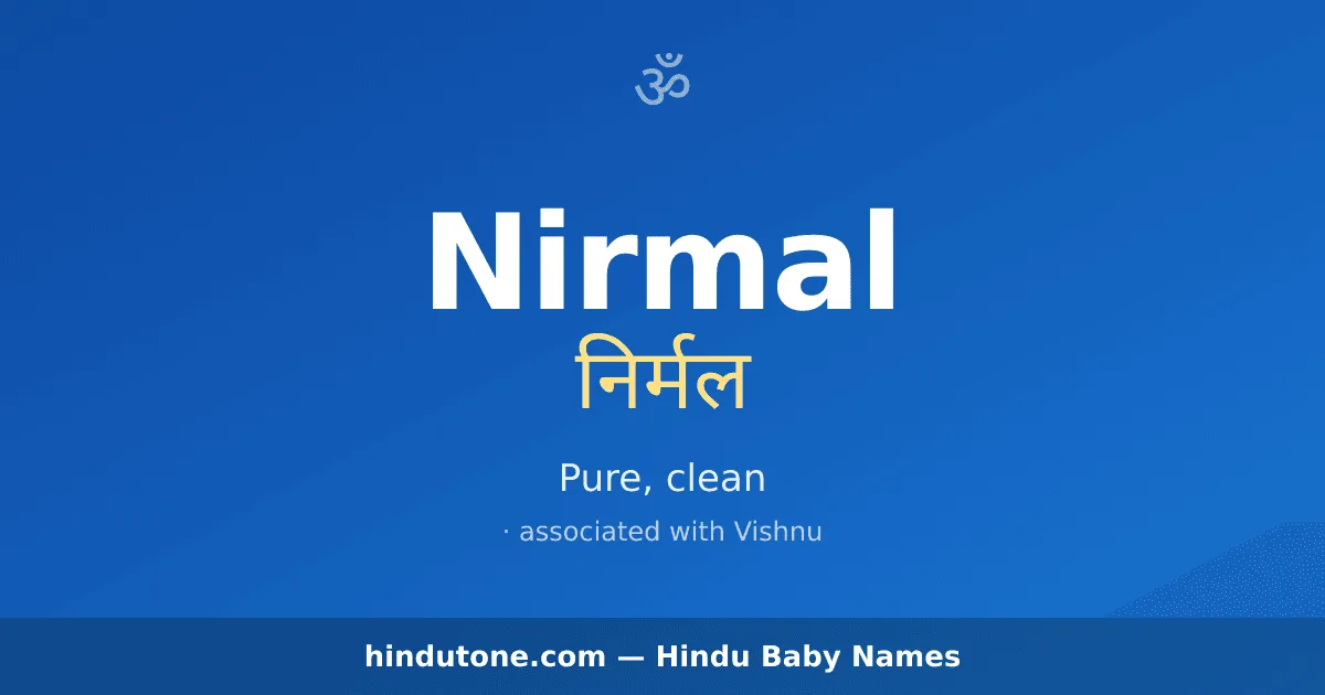 Nirmal — Hindu Boy Names with N