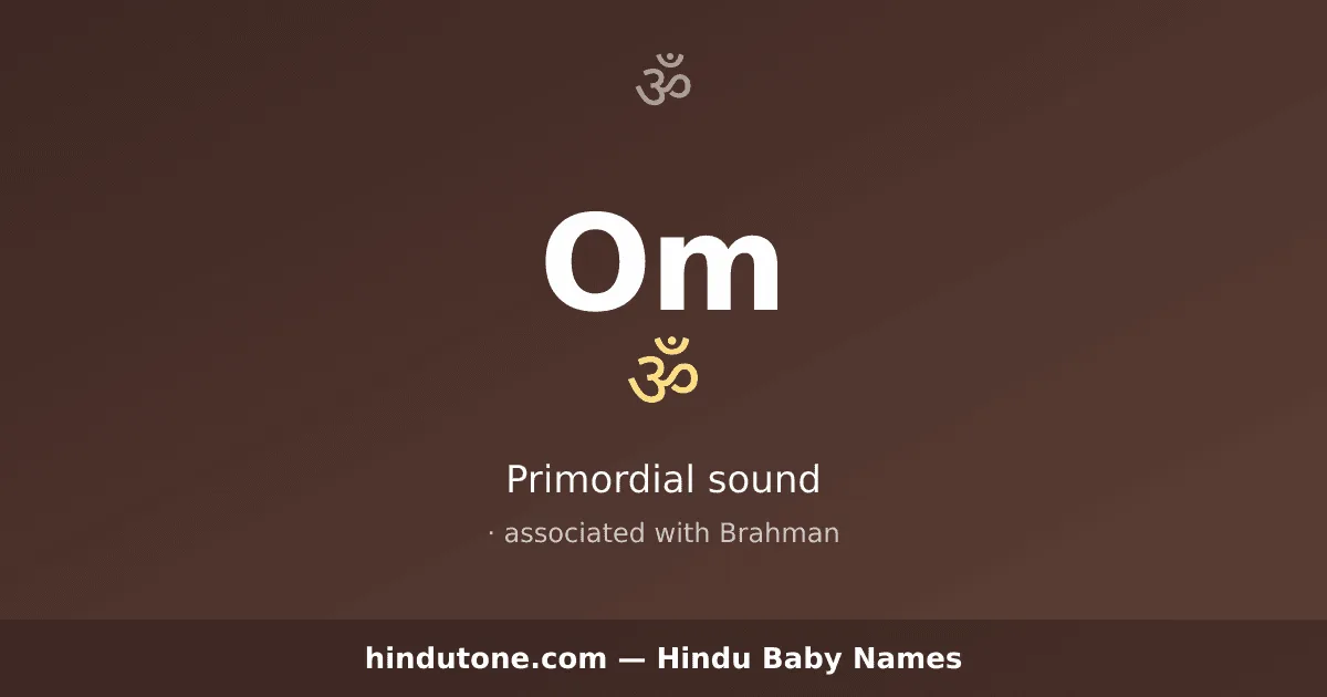 Om — Hindu Boy Names with O