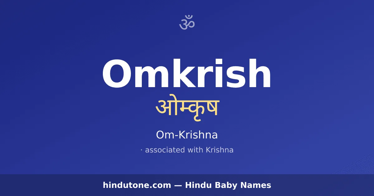 Omkrish — Hindu Boy Names with O