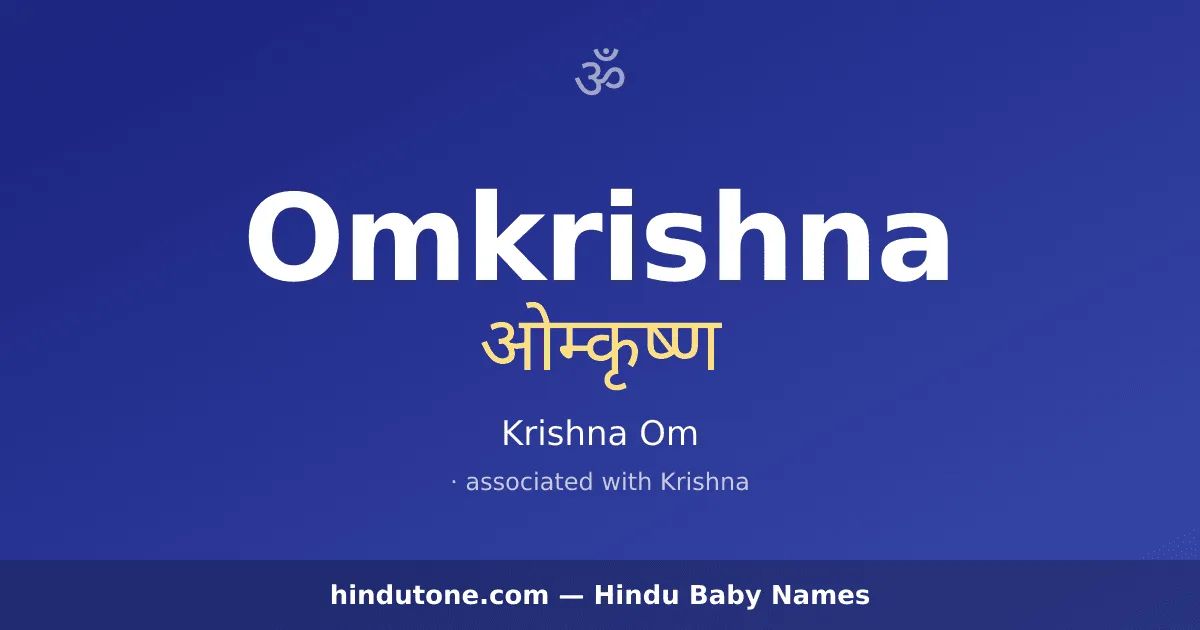 Omkrishna — Hindu Boy Names with O