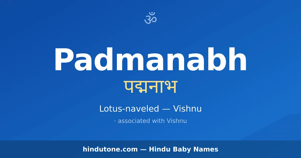 Padmanabh — Hindu Boy Names with P