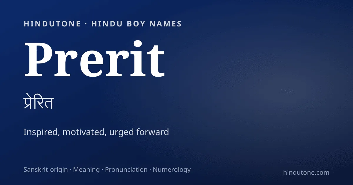 Prerit — Hindu Boy Names with P