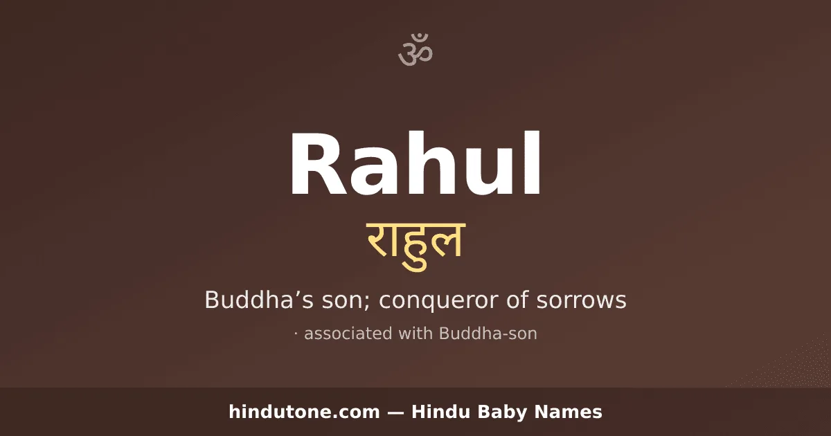 Rahul — Hindu Boy Names with R