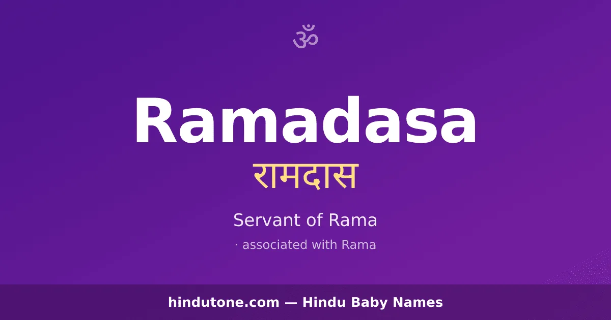 Ramadasa — Hindu Boy Names with R