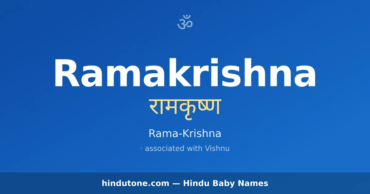 Ramakrishna — Hindu Boy Names with R