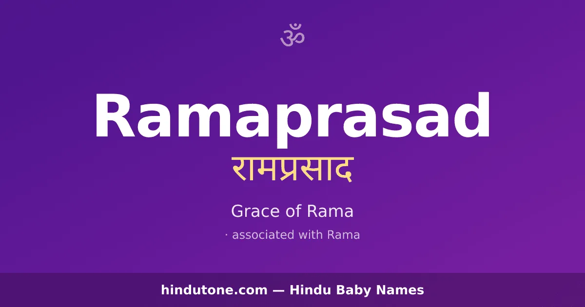 Ramaprasad — Hindu Boy Names with R