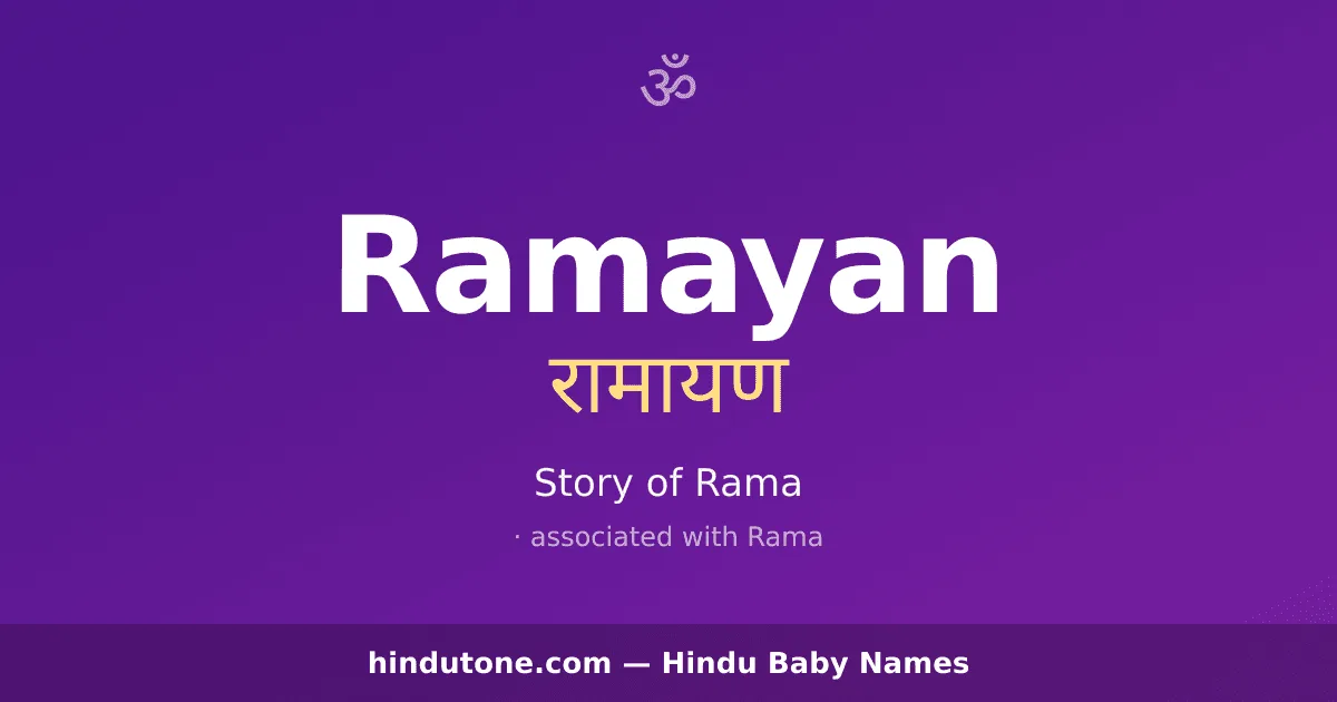 Ramayan — Hindu Boy Names with R