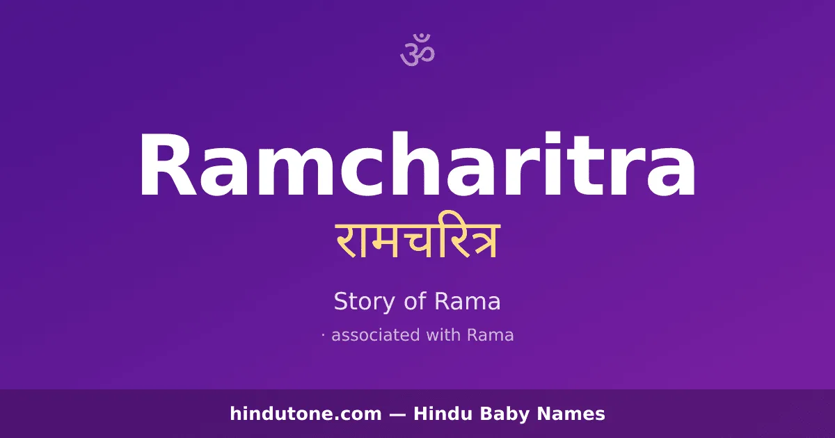 Ramcharitra — Hindu Boy Names with R