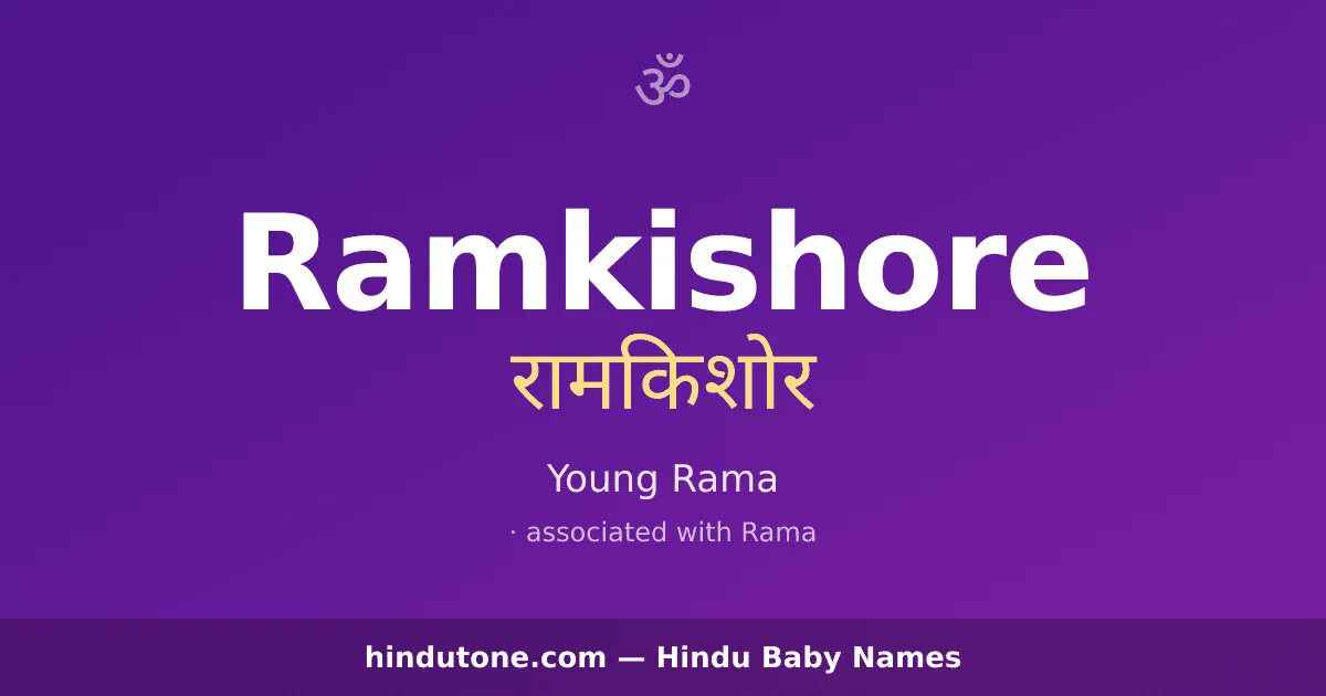 Ramkishore — Hindu Boy Names with R