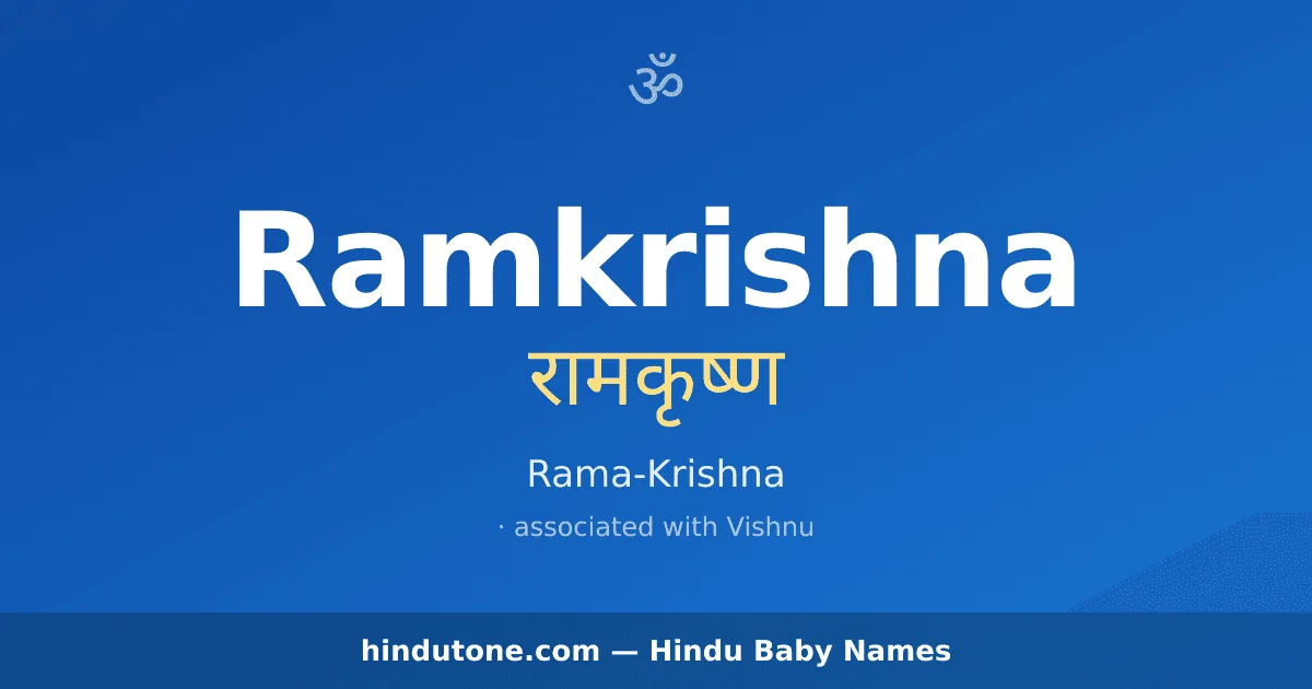Ramkrishna — Hindu Boy Names with R