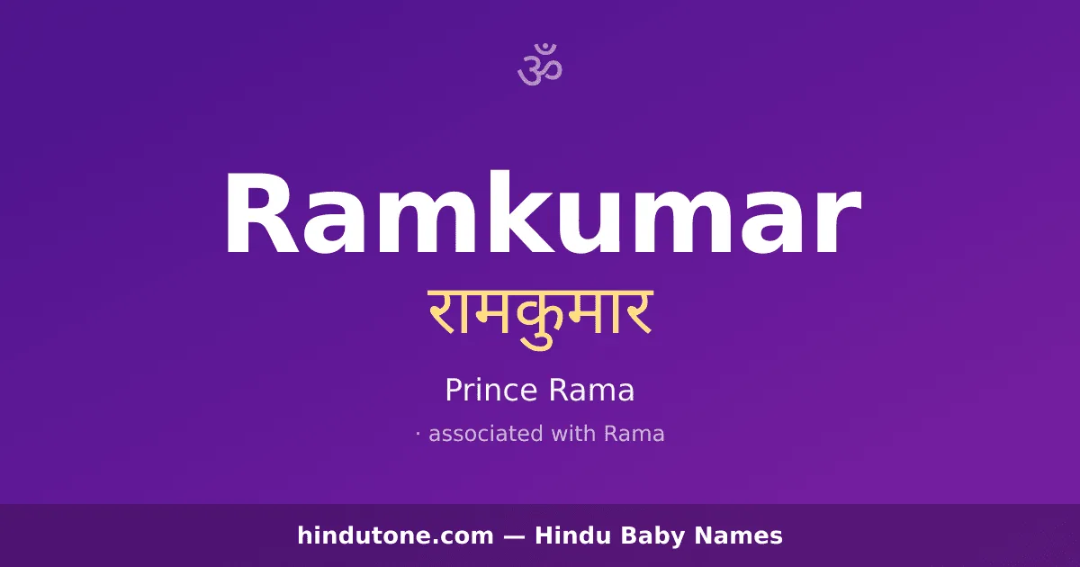 Ramkumar — Hindu Boy Names with R