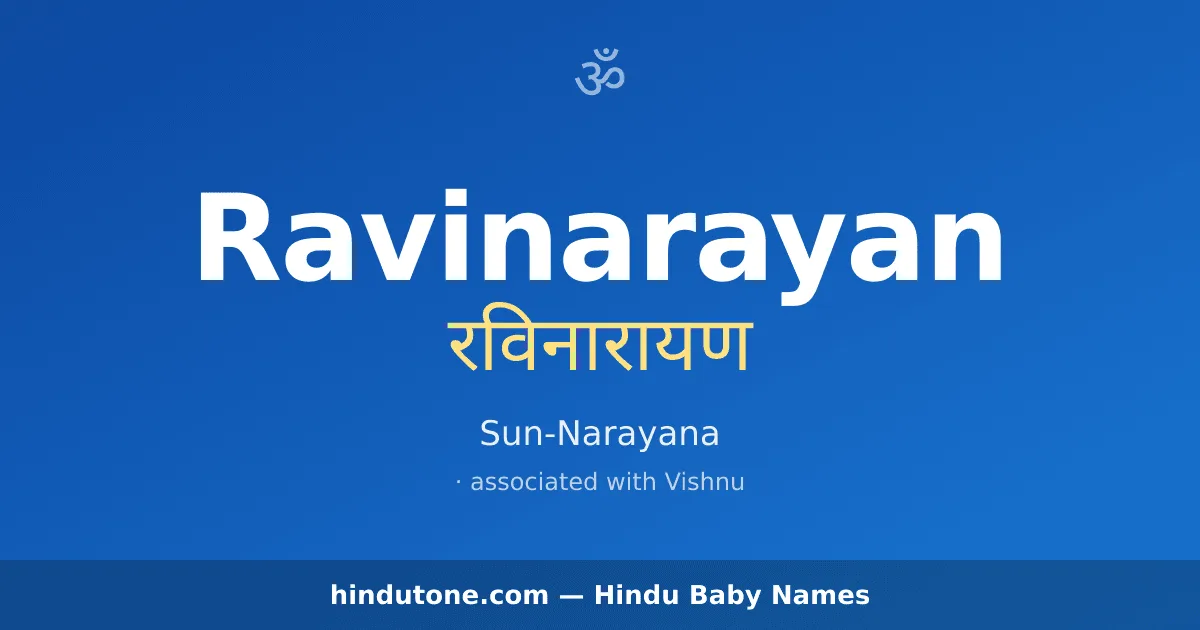 Ravinarayan — Hindu Boy Names with R
