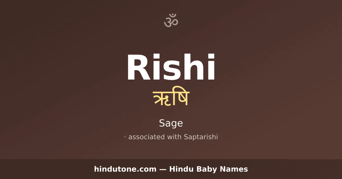 Rishi — Hindu Boy Names with R